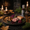 brombeere fichte mit wildgericht
