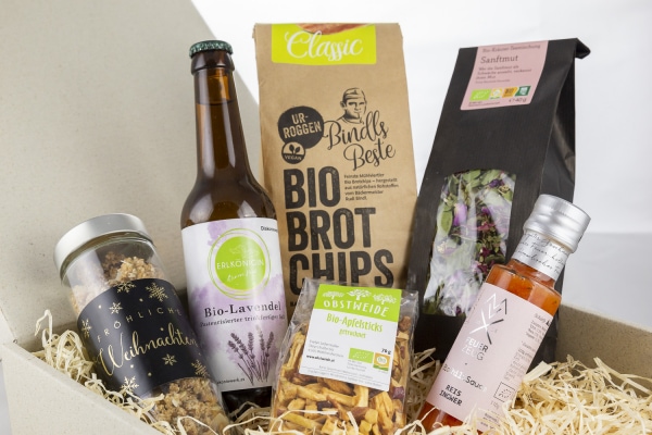 FEUERzeug Vegetarische Bio Geschenkbox „Genieße den Tag“