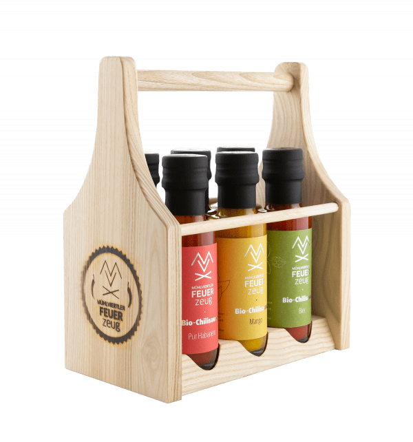 premium six-pack bio-chilisaucen
