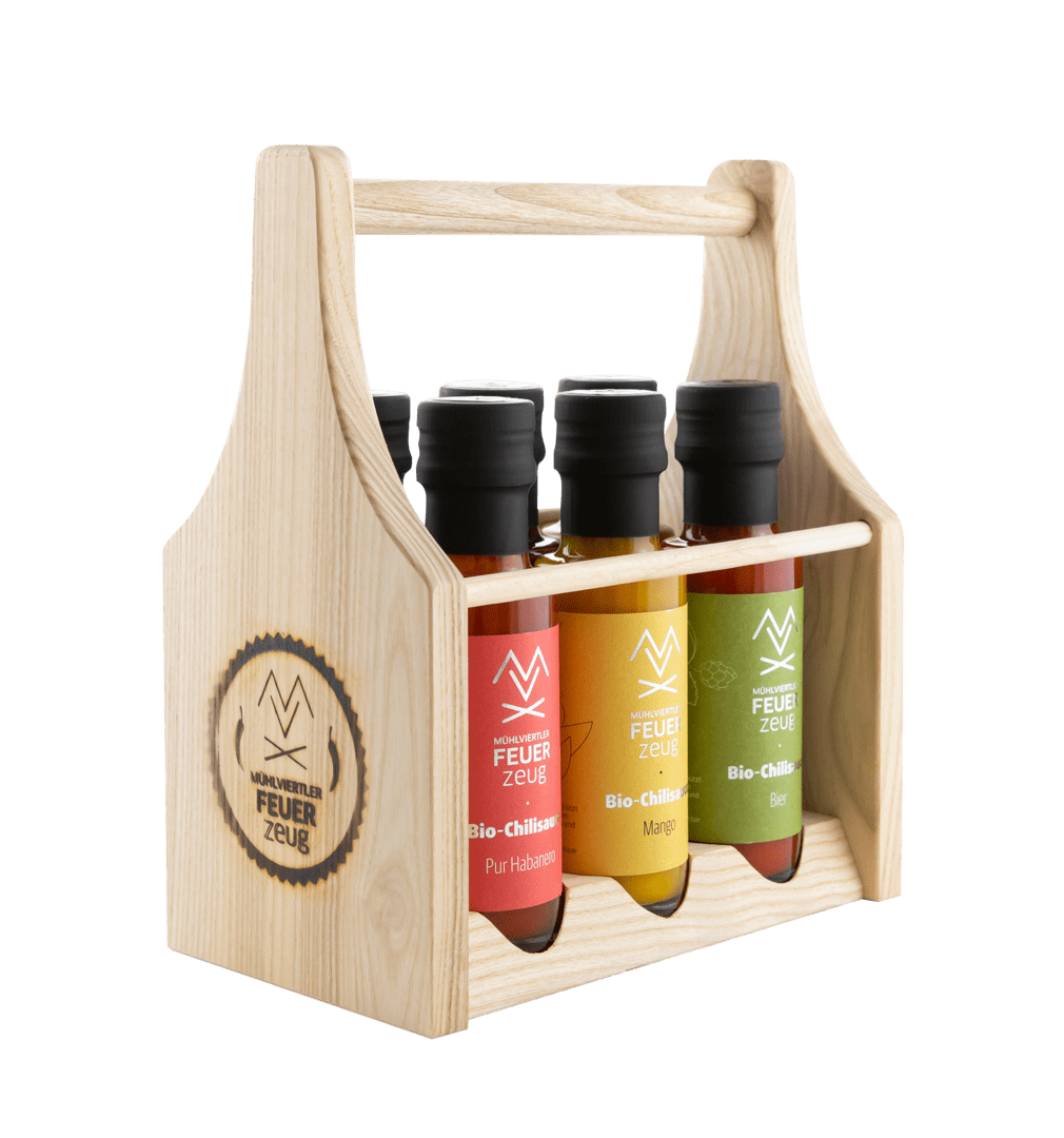 premium six-pack bio-chilisaucen