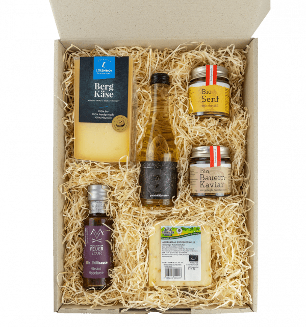 FEUERzeug Vegetarische Bio Geschenkbox "Mühlviertler Käse"
